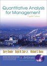 Quantitative Analysis for Management and Student CDROM Eighth Edition