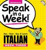 Italian Week Three Speak in a Week