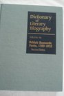 Dictionary of Literary Biography British Romantic Poets 17891832