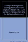 Strategic management Strategy formulation and implementation