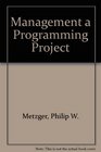 Managing a Programming Project