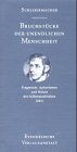 Bruchstcke der unendlichen Menschheit Fragmente Aphorismen und Notate der frhromantischen Jahre