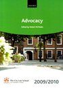 Advocacy 20092010 2009 Edition