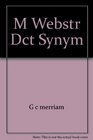 M Webstr Dct Synym