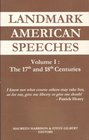 Landmark American Speeches The 17th  18th Centuries