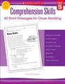 Comprehension Skills Short Passages for Close Reading Grade 5