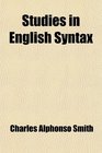 Studies in English Syntax