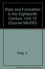 Style and Formalism in the Eighteenth Century Unit 12