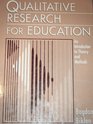 Qualitative Research for Education An Introduction to Theory and Methods