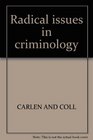 Radical issues in criminology