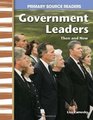 Government Leaders Then and Now My Community Then and Now