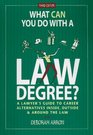 What Can You Do With a Law Degree A Lawyers' Guide to Career Alternatives Inside Outside  Around the Law