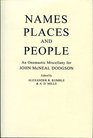 Names Places and People Onomastic Miscellany for John McNeal Dodgson