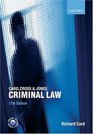 Card Cross and Jones Criminal Law