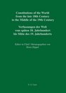 Constitutions of the World from the late 18th Century to the Middle of the 19th Century HesseKassel  MecklenburgStrelitz  Volume 3 Part IV