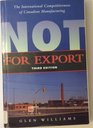 Not For Export 3rd Edition