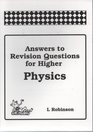 Answers to Revision Questions for Higher Physics