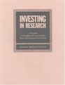 Investing in Research A Proposal to Strengthen the Agricultural Food and Environmental System