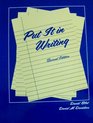 Put It in Writing Writing Activities for Students of Esl