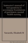 Instructor's manual of test questions to accompany foundations of psychiatric mental health nursing