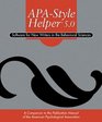 APA Style Helper 50 Software for New Writers in the Behavioral Sciences