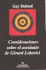 Consideraciones Sobre Asesinato de Gerard Lebovici