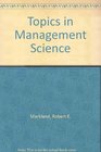 Topics In Management Science 3ED
