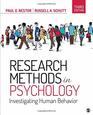 Research Methods in Psychology Investigating Human Behavior