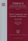 Proof Complexity and Feasible Arithmetics Dimacs Workshop April 2124 1996