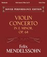 Violin Concerto in E Minor Op 64 with Separate Violin Part