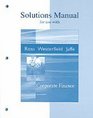 Corporate Finance With Solutions Manual