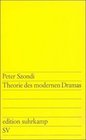 Edition Suhrkamp Nr27 Theorie des modernen Dramas 18801950