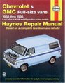 Haynes Repair Manual Chevrolet  GMC Fullsize vans 19681996