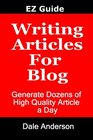 Writing Articles for Blog