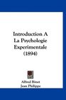 Introduction A La Psychologie Experimentale