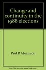 Change and continuity in the 1988 elections