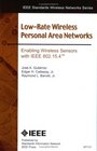 IEEE 802154 LowRate Wireless Personal Area Networks Enabling Wireless Sensor Networks