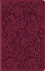 ESV Large Print Compact Bible (TruTone, Berry, Floral Design)