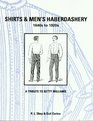 Shirts  Men's Haberdashery 1840S to 1920s