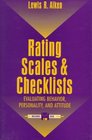 Rating Scales and Checklists Evaluating Behavior Personality and Attitude