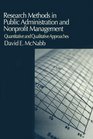 Research Methods in Public Administration and Nonprofit Management Quantitative and Qualitative Approaches