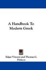 A Handbook To Modern Greek