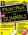 Frontpage Web Publishing  Design for Dummies