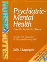 Nurse Notes PsychiatricMental Health  Core Content AtAGlance