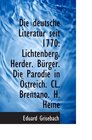 Die deutsche Literatur seit 1770 Lichtenberg Herder Brger Die Parodie in streich CL Brentano