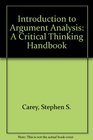 Introduction to Argument Analysis A Critical Thinking Handbook