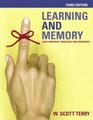 Learning and Memory Basic Principles Processes and Procedures