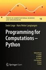 Programming for Computations  Python A Gentle Introduction to Numerical Simulations with Python