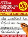 Cursive Handwriting Workbook for Kids Practise Sentences