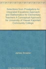 Selections from Prealgebra An Integrated Equations Approach and Mathematics for Elementary Teachers A Conceptual Approach for University of Hawaii Kapiolani Community College